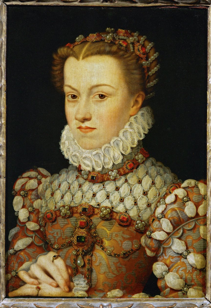 Isabel de Autriche, reina de Francia, esposa del rey Carlos IX ... de François Clouet