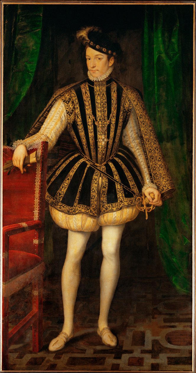 Rey Carlos IX de Francia ... (óleo sobre lienzo) de François Clouet