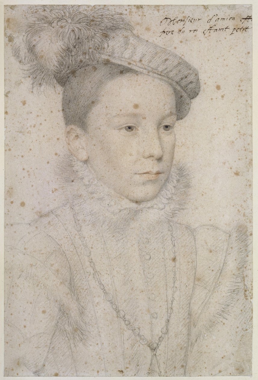 Retrato de Henri niño, futuro rey Enrique III de François Clouet
