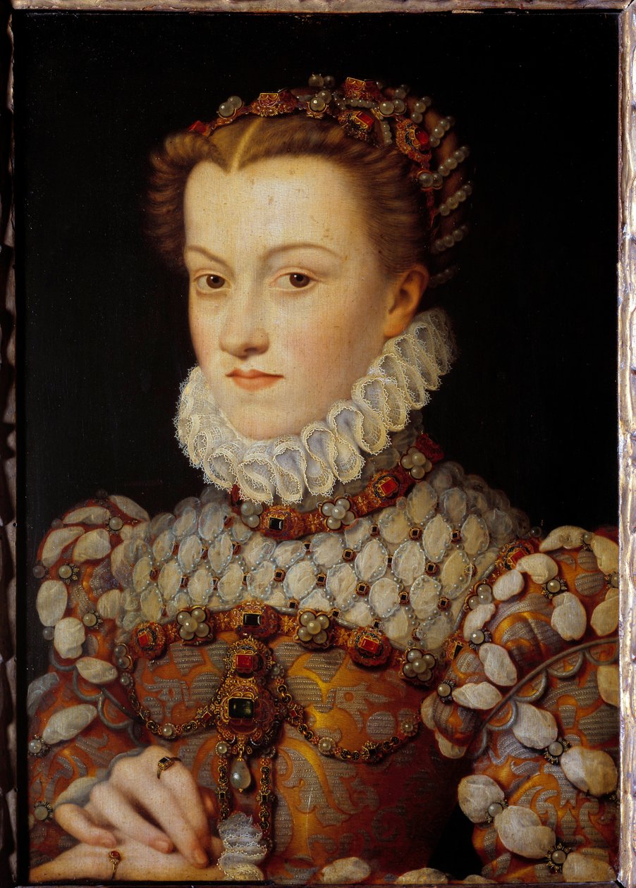 Retrato de Isabel de Austria (1554-1592), Reina de Francia, esposa de Carlos IX de François Clouet