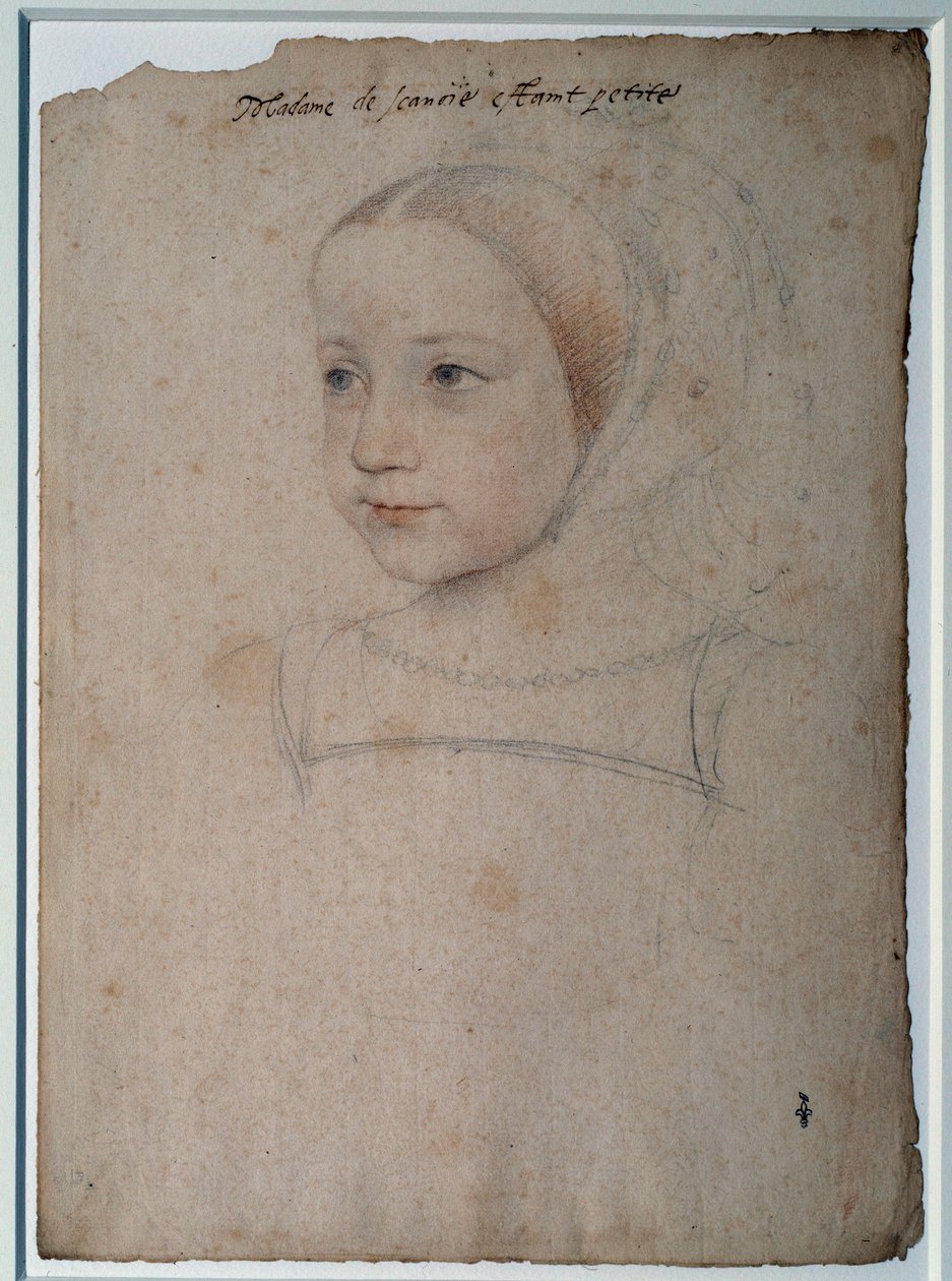 Retrato de Margarita de Francia (1523-1574) niña, hija de Francisco I, duquesa de Saboya de François Clouet