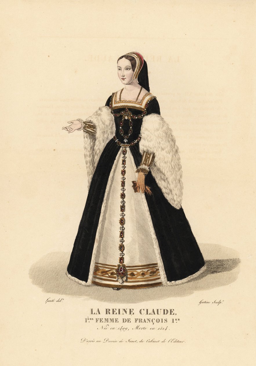 Reina Claudia, primera esposa del rey Francisco I de François Clouet