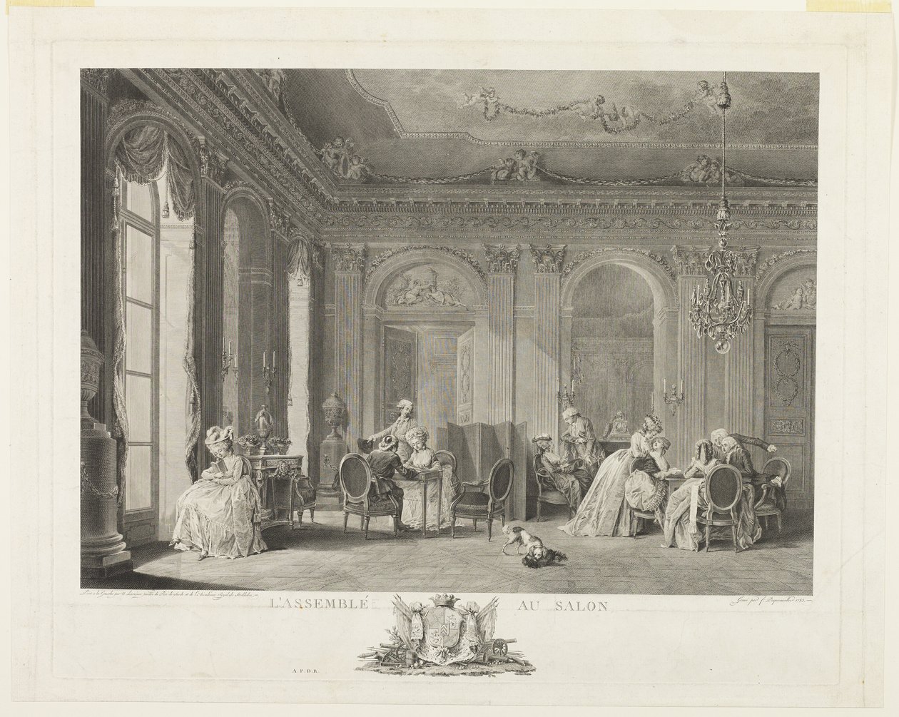 Asamblea en el salón de Francois Dequevauviller