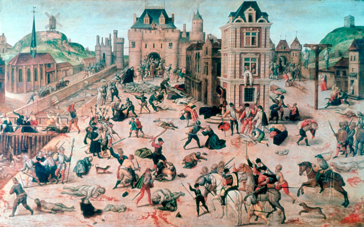 La masacre del Día de San Bartolomé, c1810-1870 de Francois Dubois