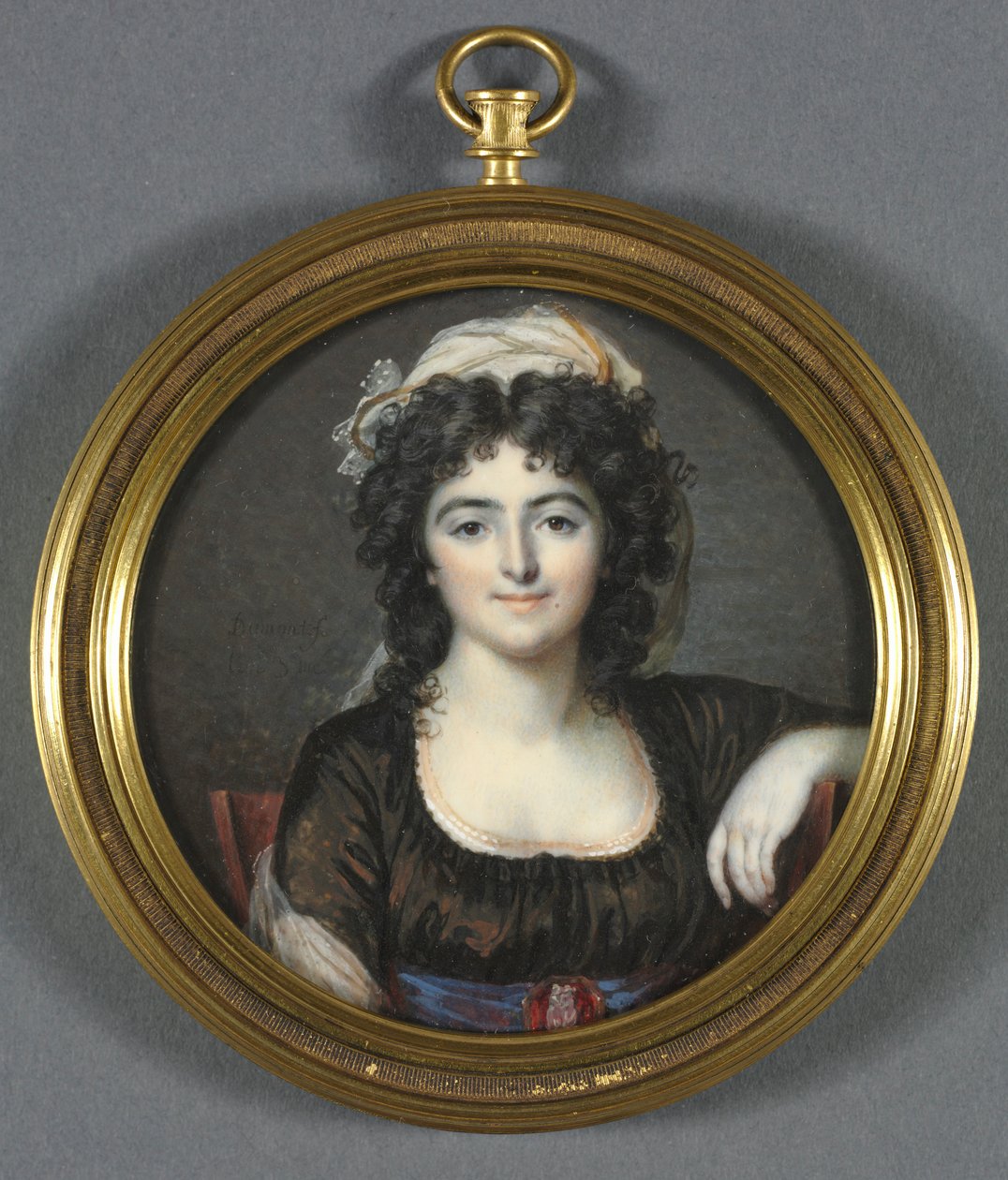 Retrato de una mujer con un vestido marrón, 1795 de Francois Dumont
