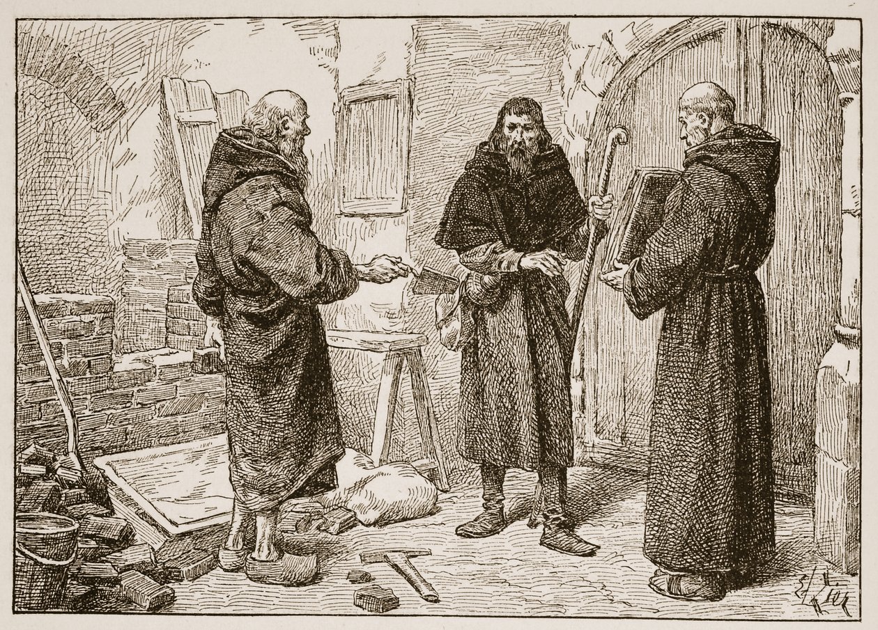 Recepción de Lanfranc por Herlwin, ilustración de 