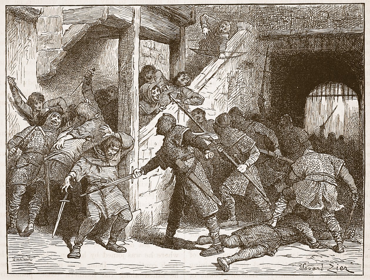 El motín en Dover, ilustración de 