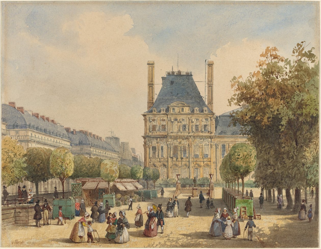 Rue de Rivoli y Pavillon Marsan de Francois Etienne Villeret