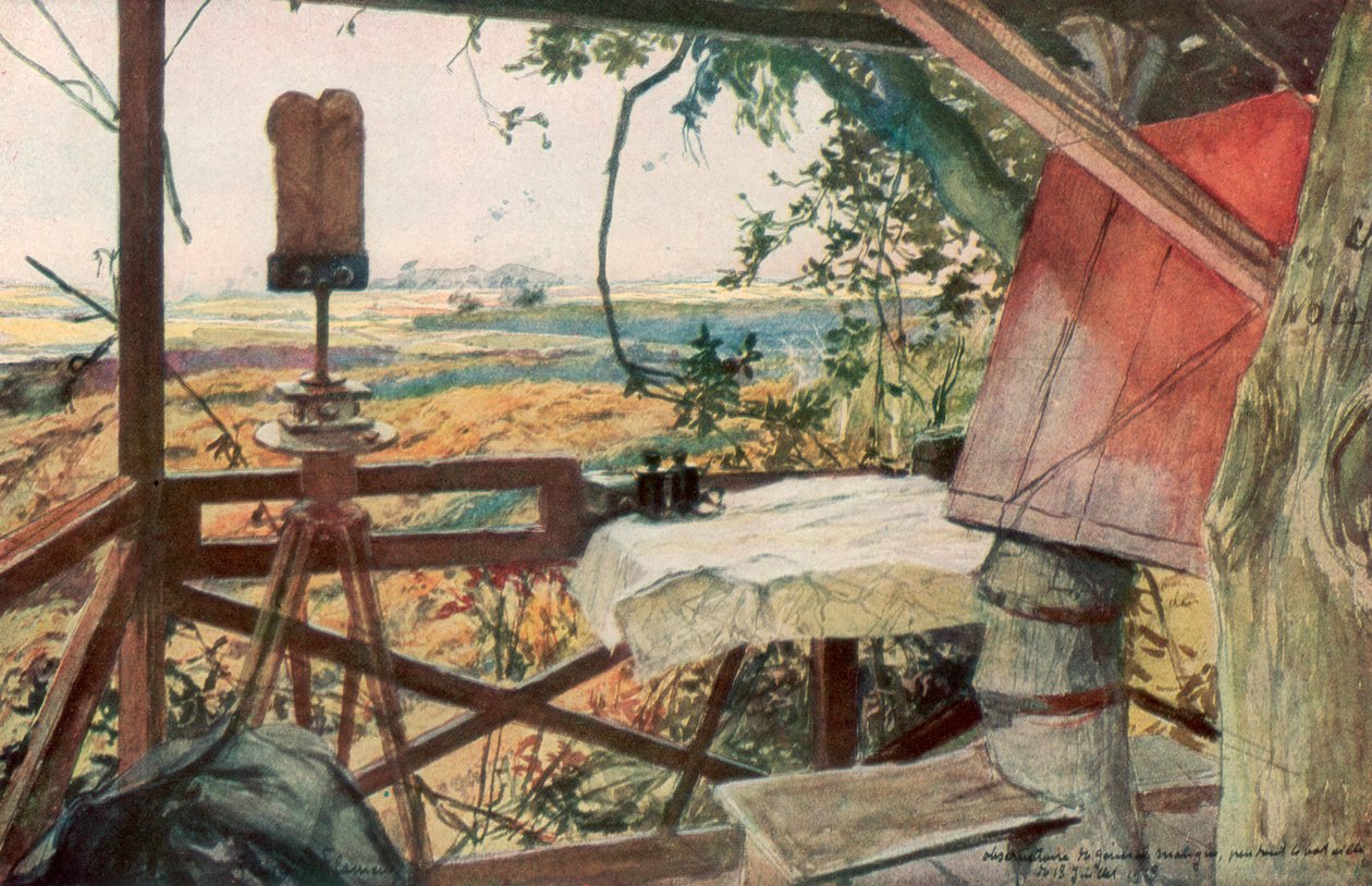 Puesto de observación del General Mangin, 18 de julio de 1918, Villers-Cotterets, Aisne, Francia, 1926 de Francois Flameng