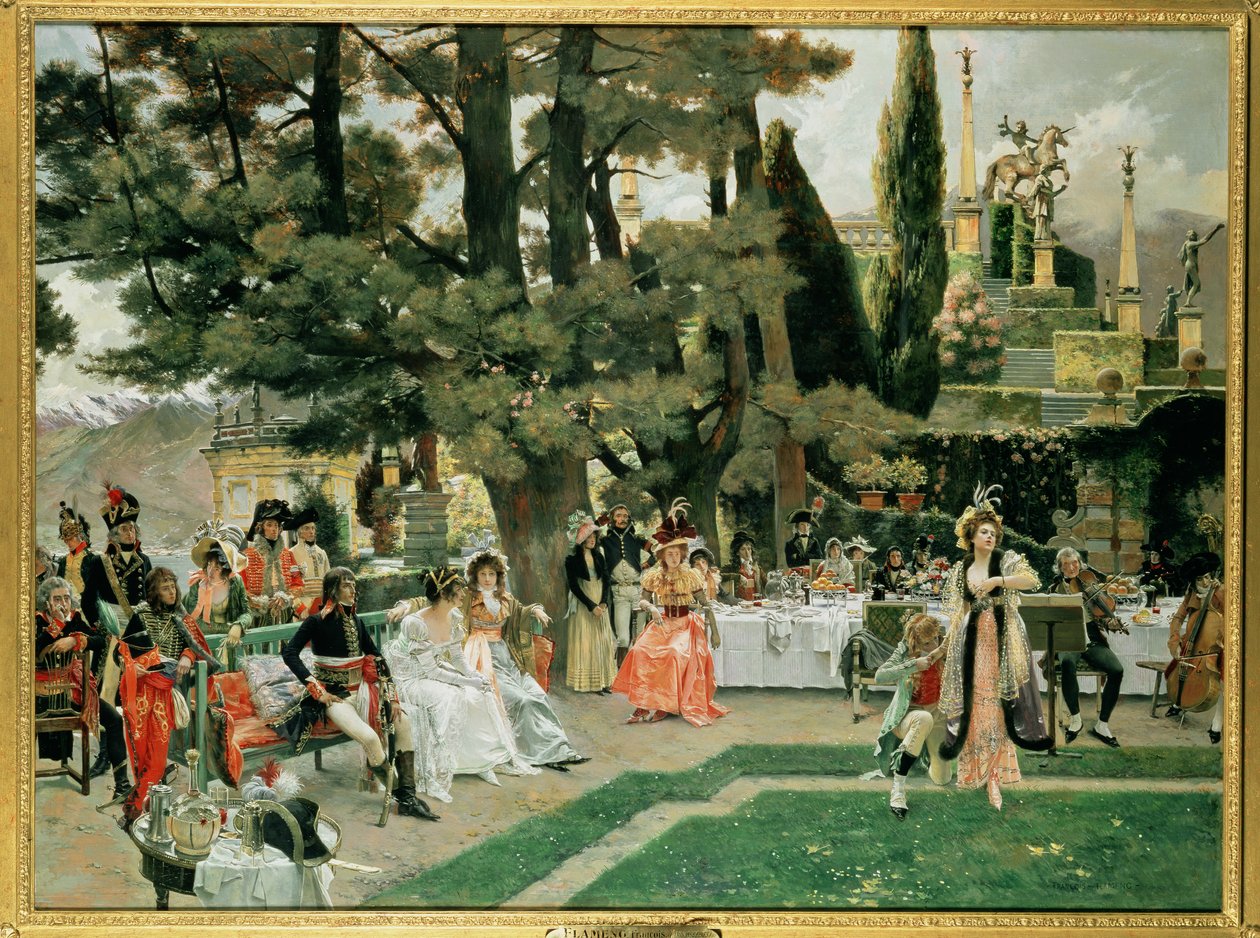 La Recepción de Napoleón I en la Isola Bella en el Quinto Año de su Reinado de Francois Flameng