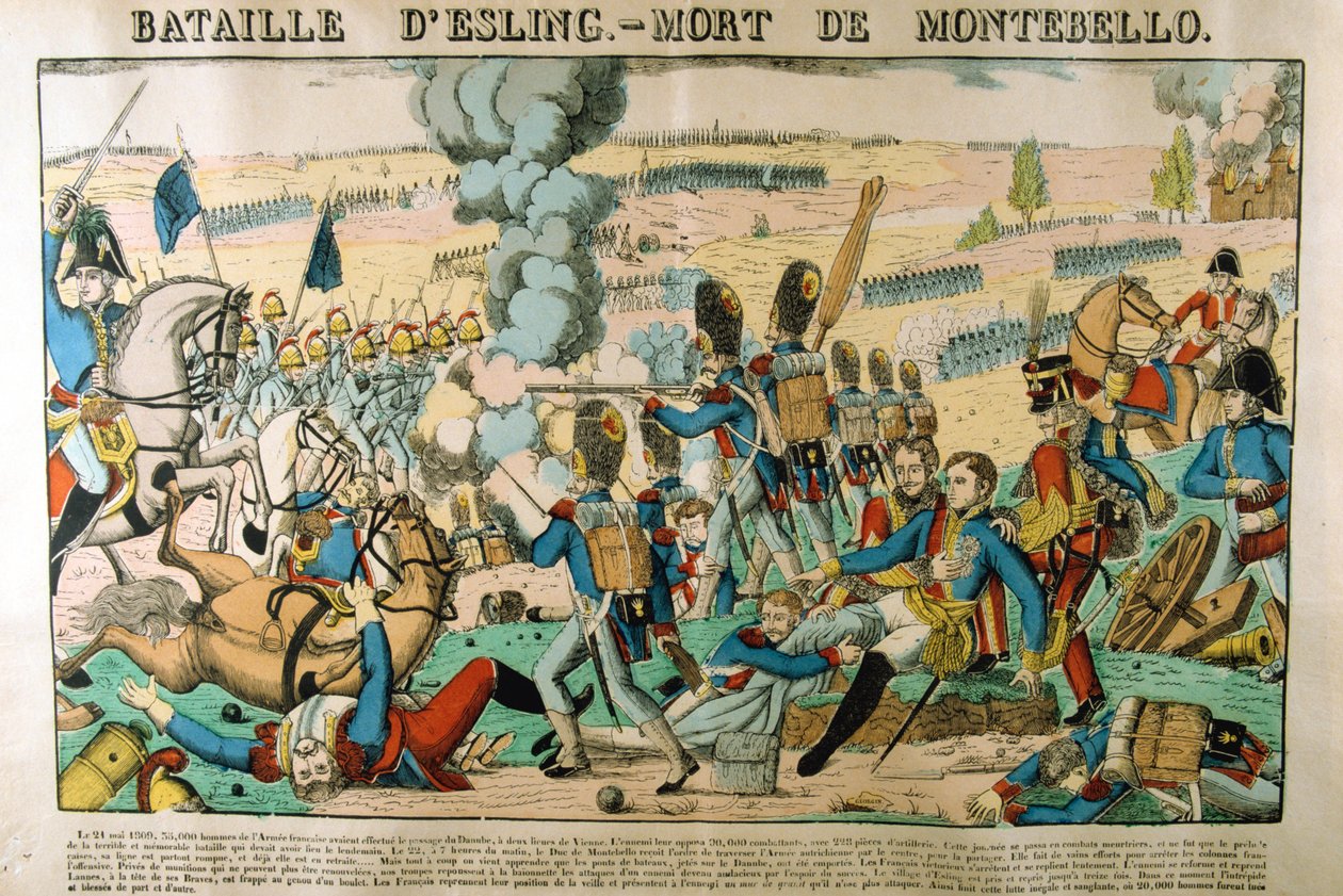 Batalla de Essling - Muerte de Montebello, 21 de mayo de 1809, c1835 de Francois Georgin