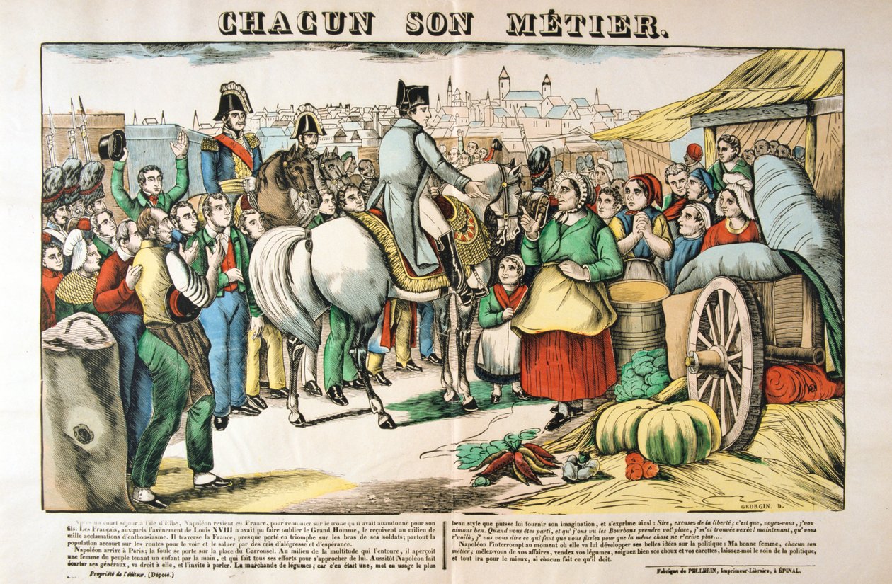 El regreso de Napoleón a París desde la Isla de Elba, 1815, c1835 de Francois Georgin