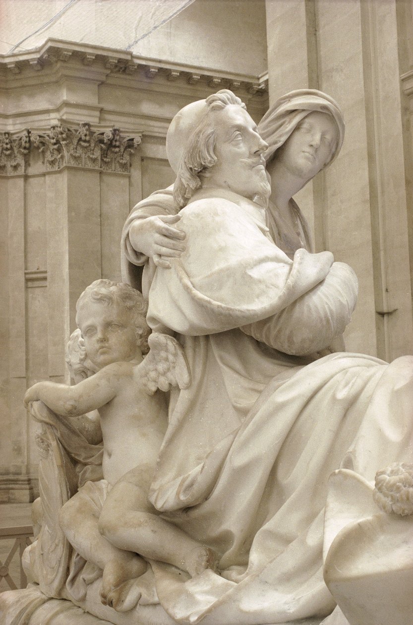 (detalle) del monumento funerario a Armand-Jean du Plessis, Cardenal Richelieu de Francois Girardon
