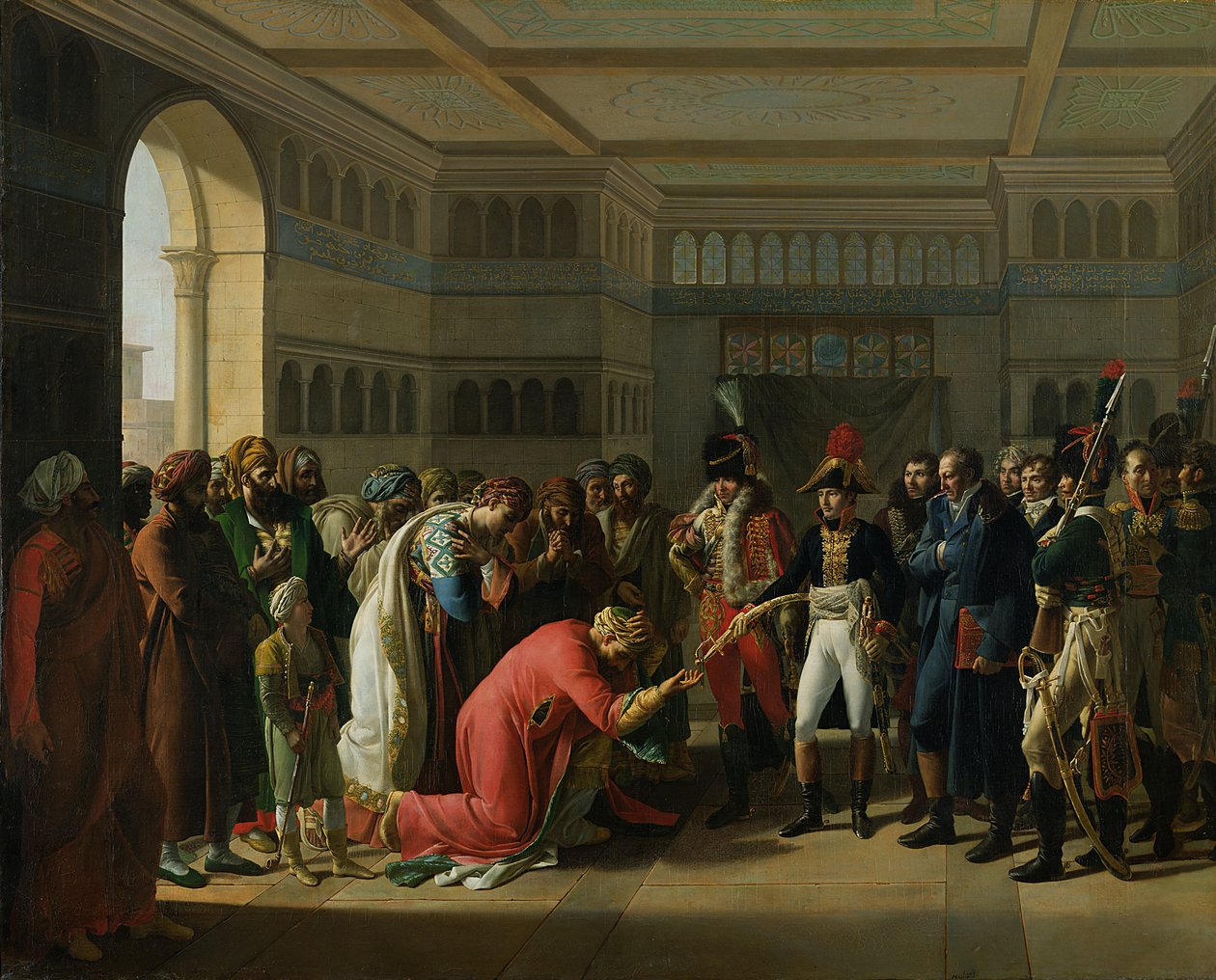 El General Bonaparte Entregando una Espada al Jefe Militar de Alejandría, julio de 1798, 1808 de Francois Henri Mulard
