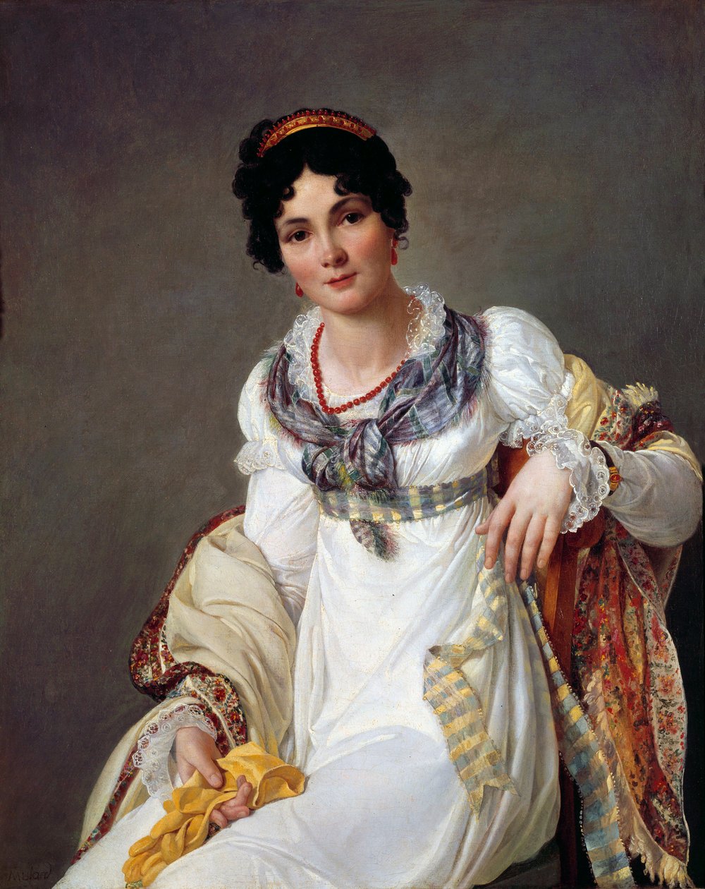 Retrato de mujer de Francois Henri Mulard