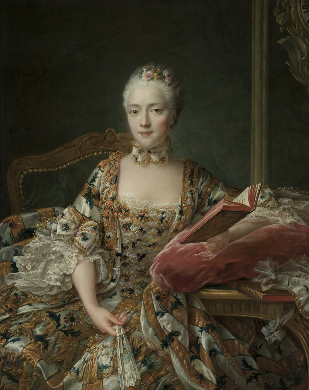 Retrato de la Marquesa de Aguirandes, 1759 de Francois Hubert Drouais