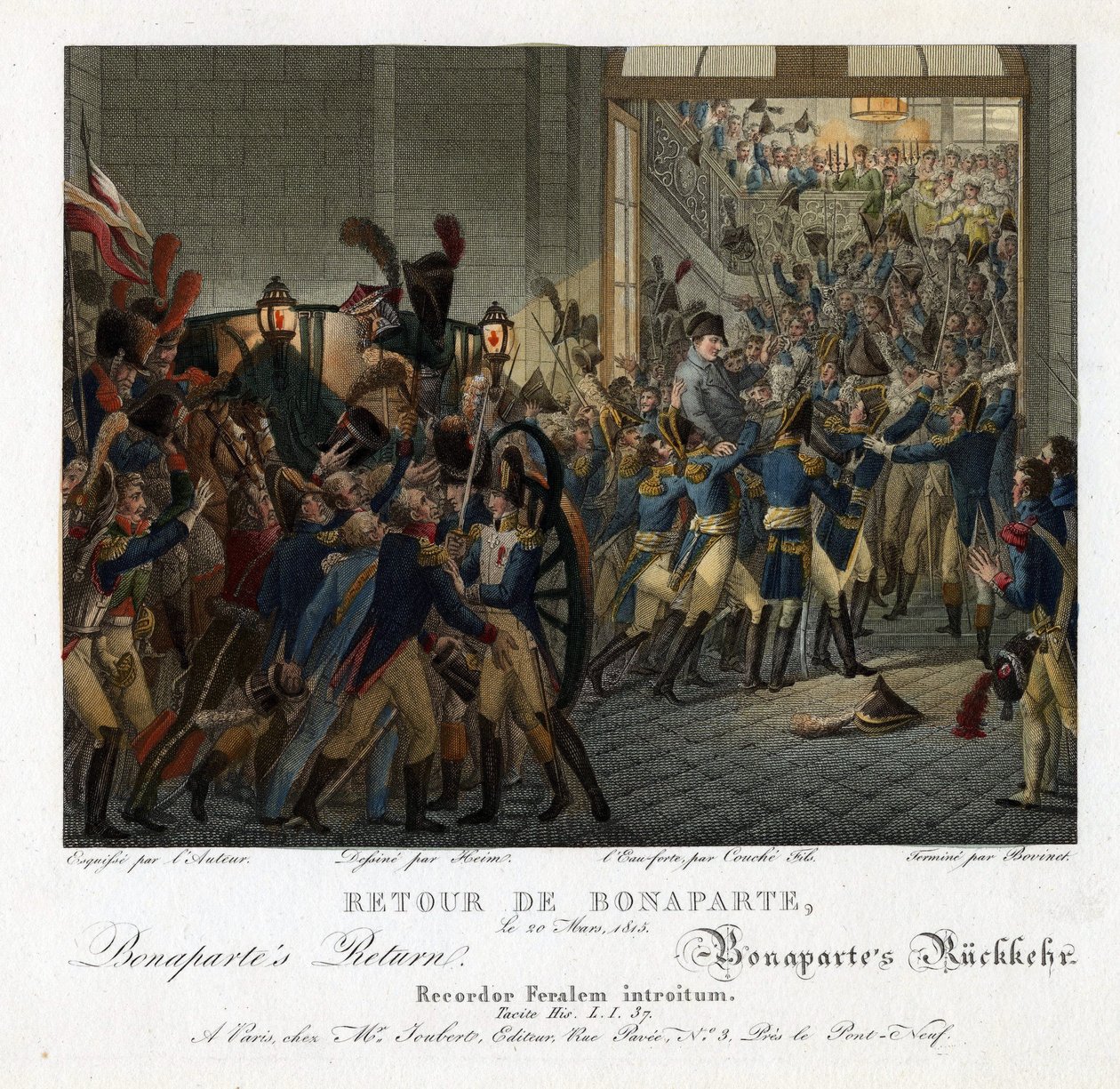 Napoleón regresando de la isla de Elba de François Joseph Heim