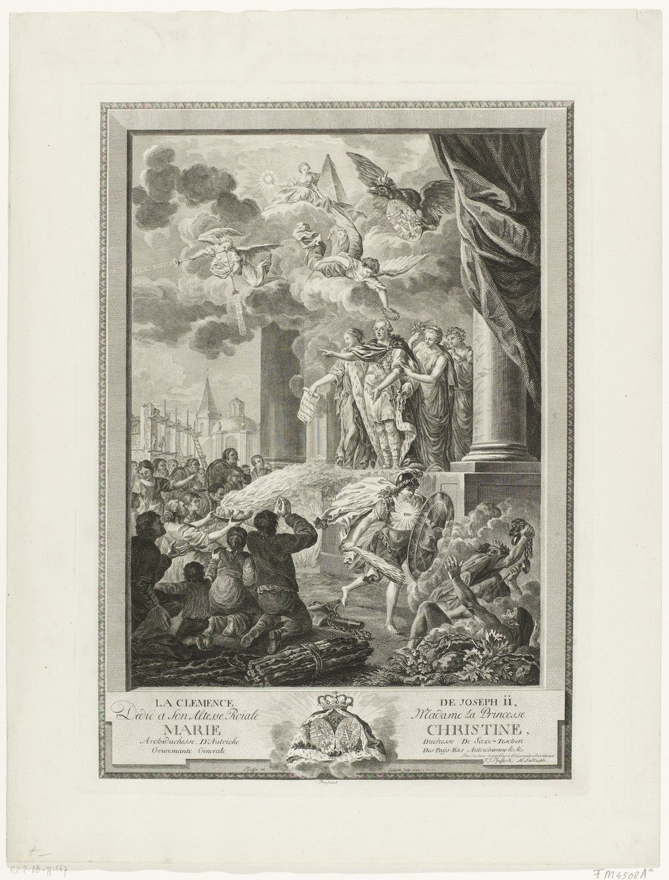La Clemencia de José II, grabada por Mathias de Sallieth de Francois Joseph Pfeiffer