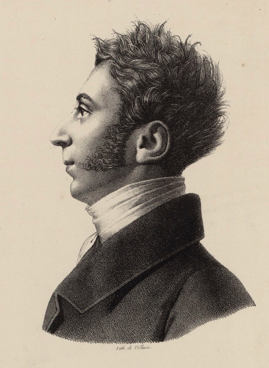 Retrato de Franz Xavier Wolfgang Mozart 1791-1844, 1820s de Francois Le Villain