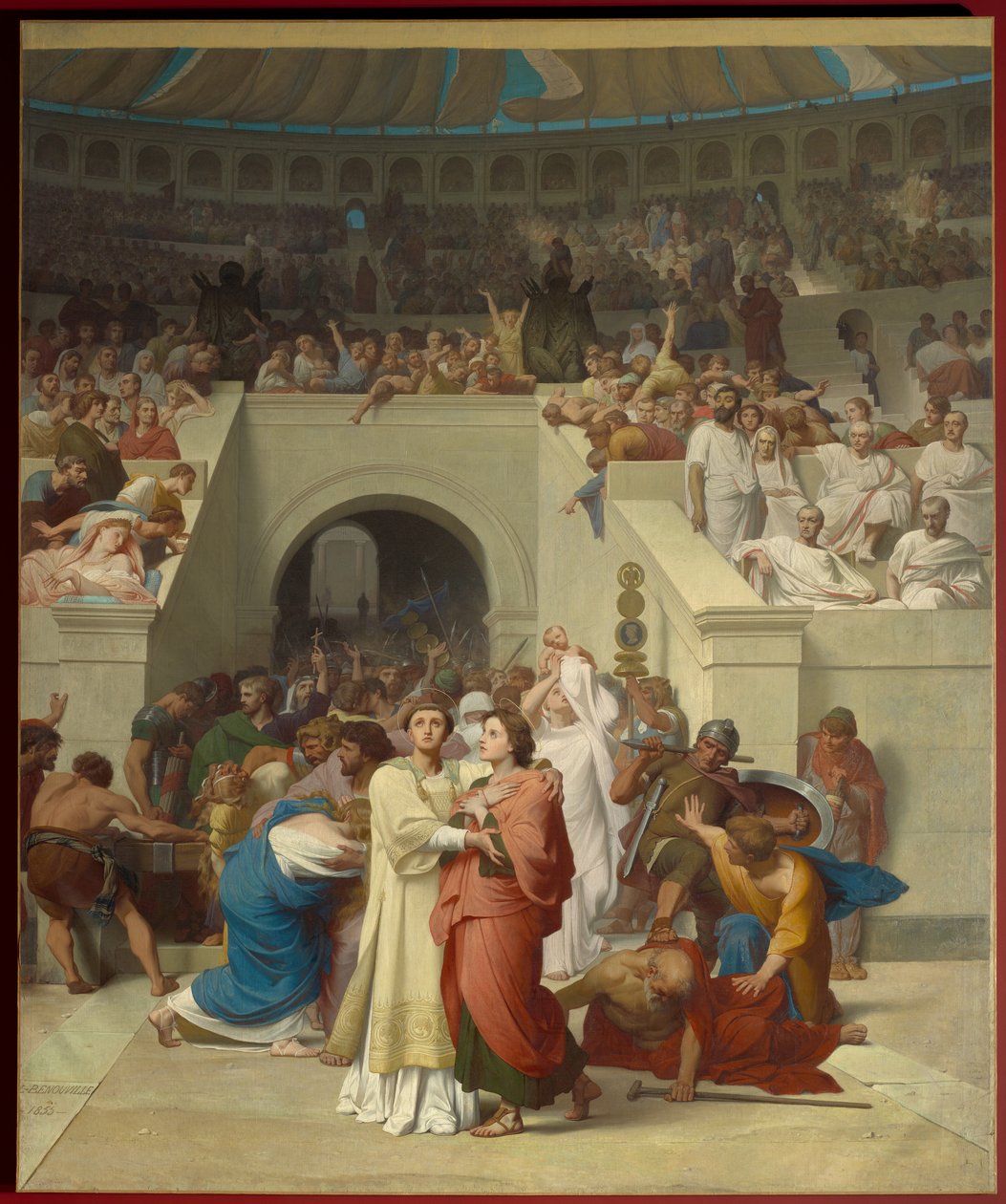 Los mártires cristianos entrando al anfiteatro de Francois Leon Benouville