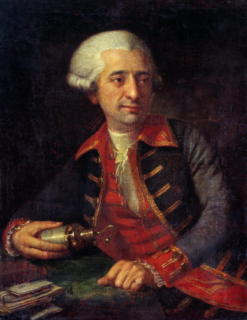 Retrato de Antoine Louis Lavoisier (1746-1794) químico francés con uniforme de Inspector General de Polvos de Armas de Tierra y Mar. Pintura de François-Louis Brossard de Beaulieu (1727-1810). Castillo de Versalles y Trianon, Versalles, Francia. de Francois Louis Brossard de Beaulieu
