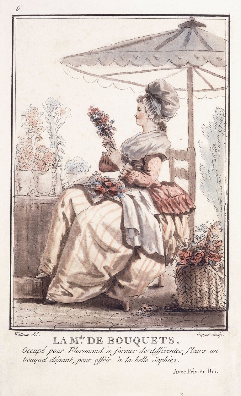 La M. de des Bouquets, 1786 de Francois Louis Joseph Watteau