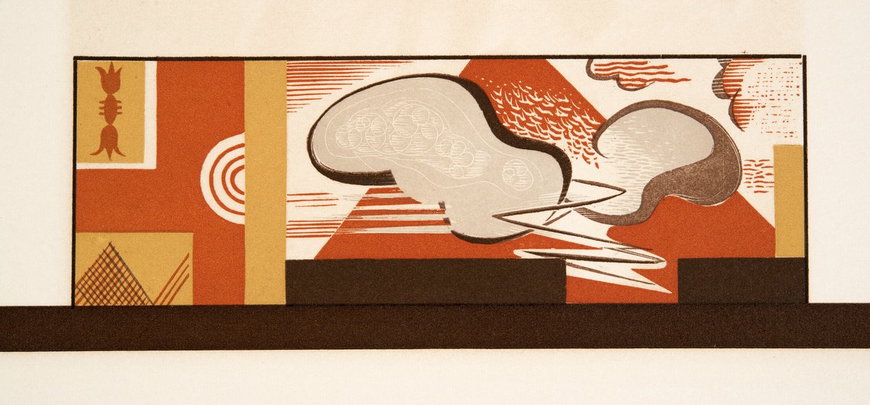 Ilustración gráfica de Prometeo Encadenado de Esquilo, pub. 1941 de Francois Louis Schmied