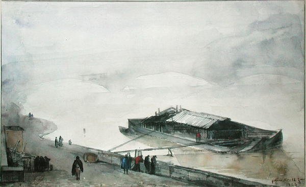 El Sena, 1843 de Francois Marius Granet