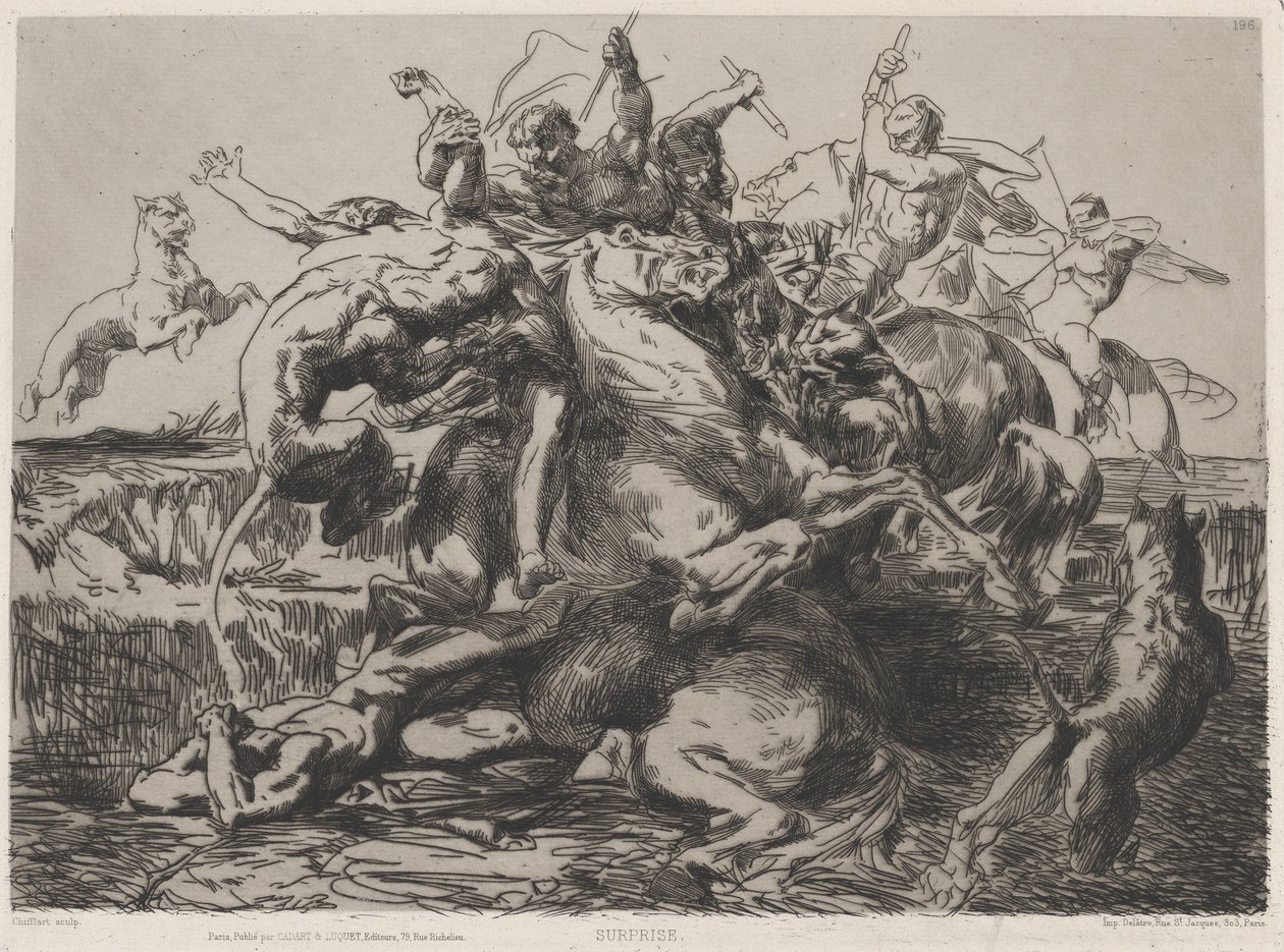 Sorpresa, siglo XIX de Francois Nicolas Chifflart