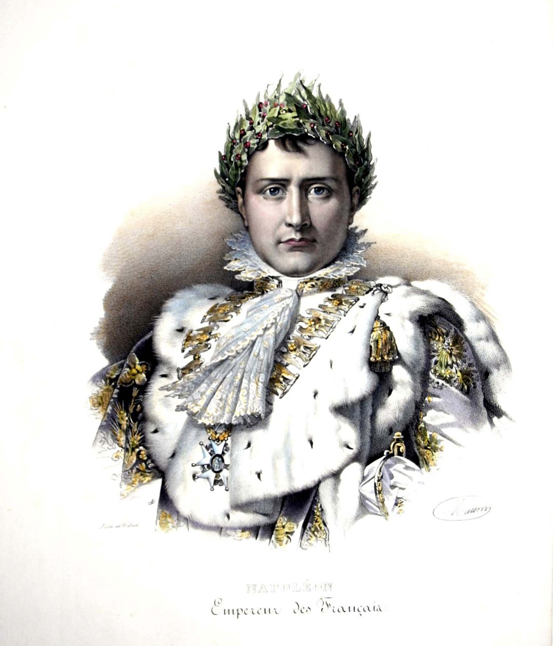 Napoleón I (1769-1821) en el momento de su coronación en 1804 (grabado) de Francois Pascal Simon (after) Gerard