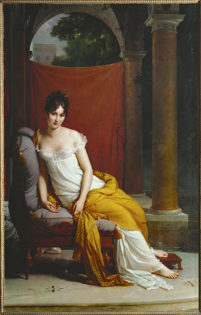 Mme Recamier (pintura sobre lienzo) de Francois Pascal Simon Baron Gerard
