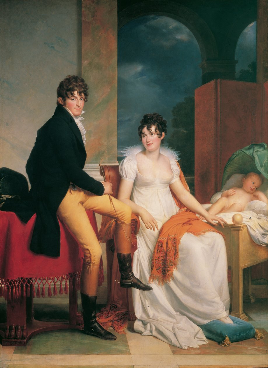 Moritz Christian Reichsgraf von Fries con su esposa Maria Theresia Josepha, de soltera princesa Hohenlohe-Waldenburg-Schillingsfürst, y su hijo Moritz de Francois Pascal Simon Gerard