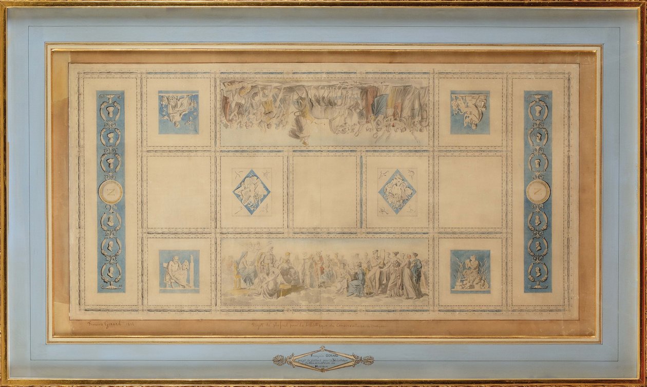 Estudio para el techo pintado de la biblioteca en el Conservatorio, 1812 de Francois Pascal Simon Gerard