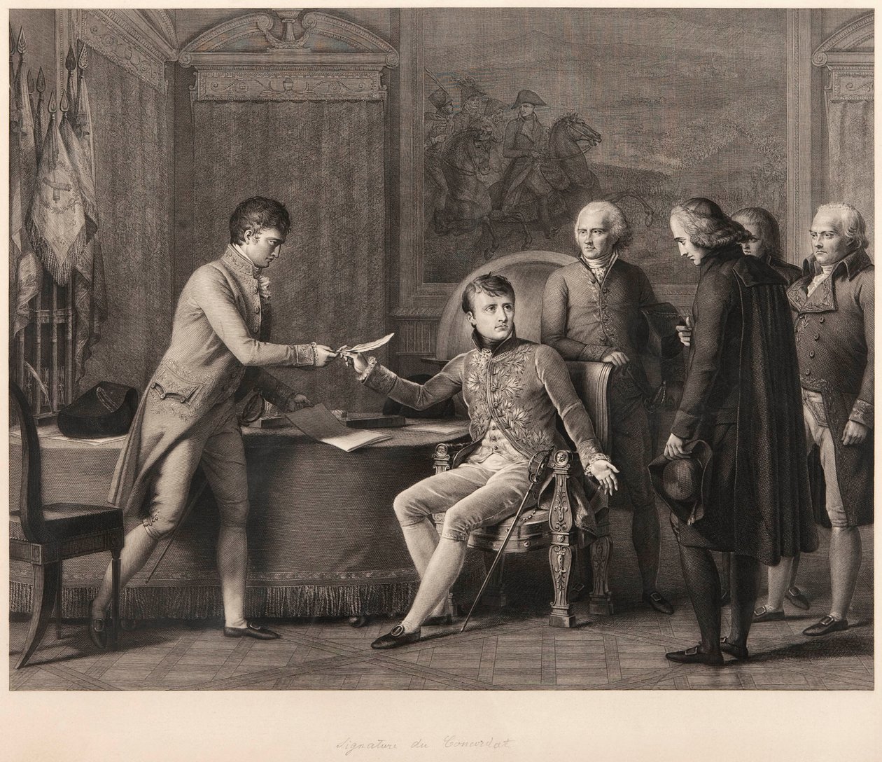 La firma del Concordato entre Francia y la Santa Sede el 15 de julio de 1801 de Francois Pascal Simon Gerard