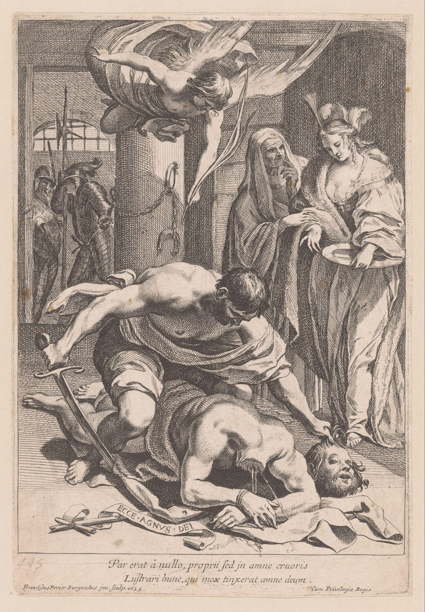 Decapitación de Juan el Bautista Par erat â nullo (...) (título sobre objeto) de Francois Perrier