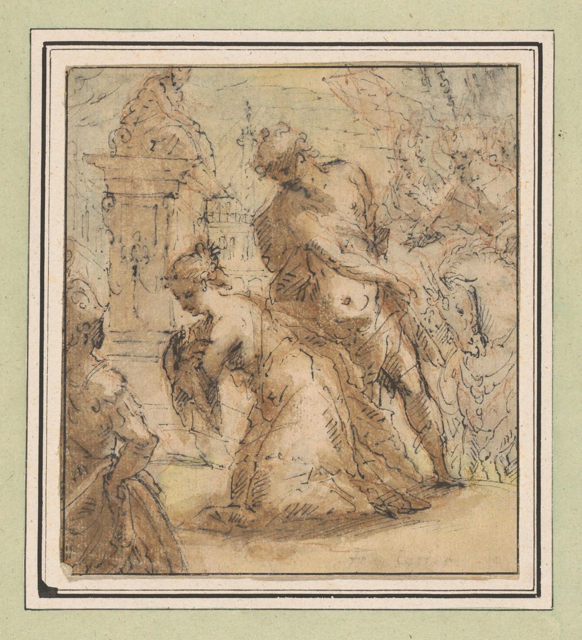 Decapitación de una santa (¿Santa Catalina?) de Francois Perrier
