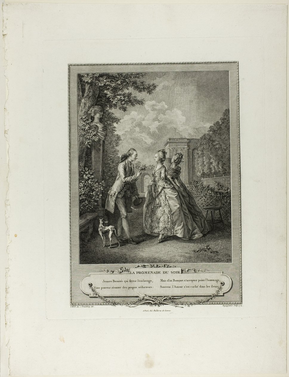 Paseo vespertino, de Monument du Costume Physique et Moral de la fin du Dix-huitième siècle de Francois Robert Ingouf