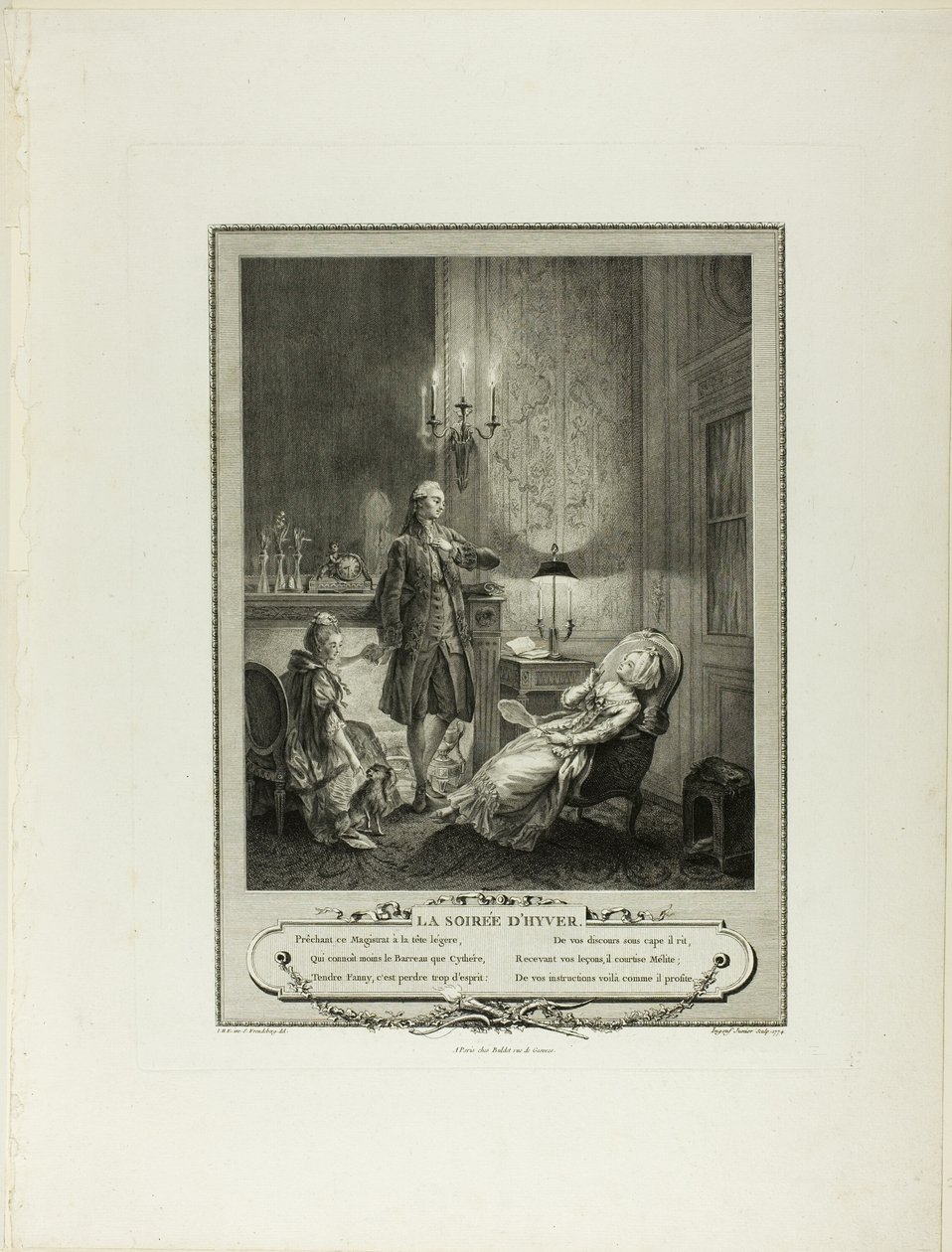 Tarde de invierno, de Monument du Costume Physique et Moral de la fin du Dix-huitième siècle de Francois Robert Ingouf