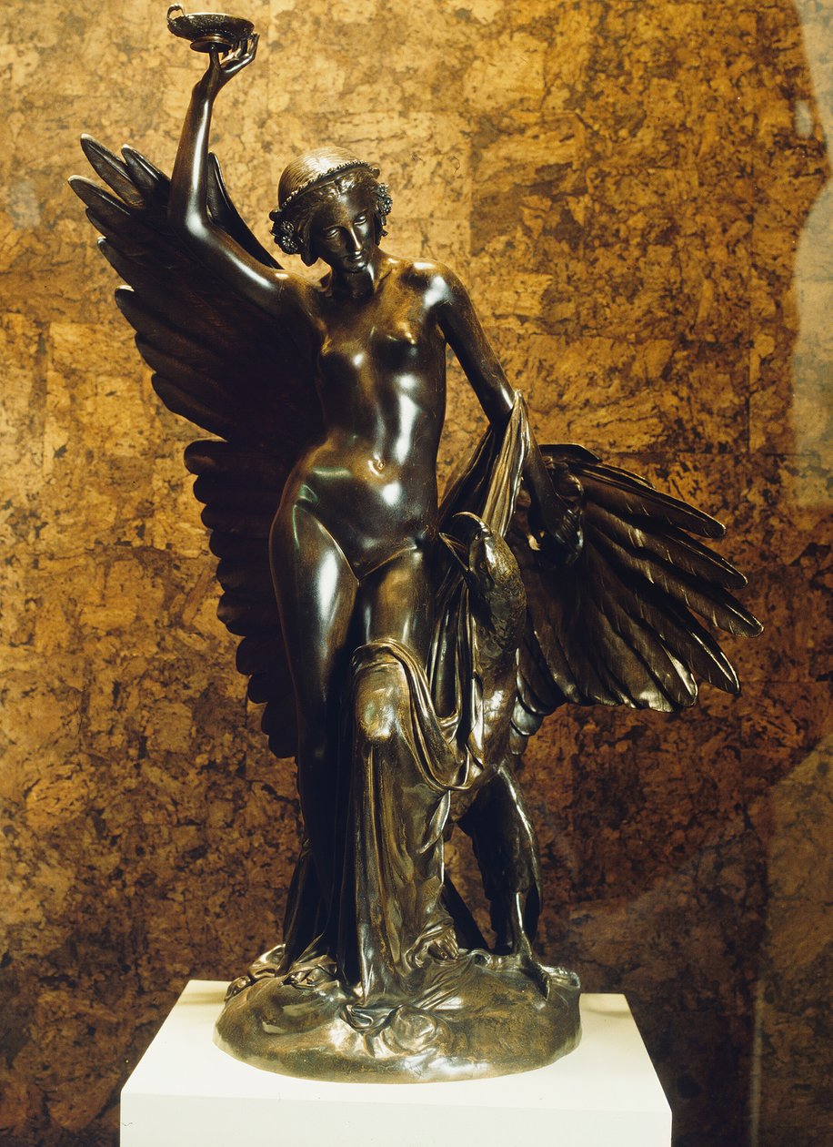 Hebe y el águila de Júpiter, modelado c. 1852 fundido c. 1860-80 de Francois Rude