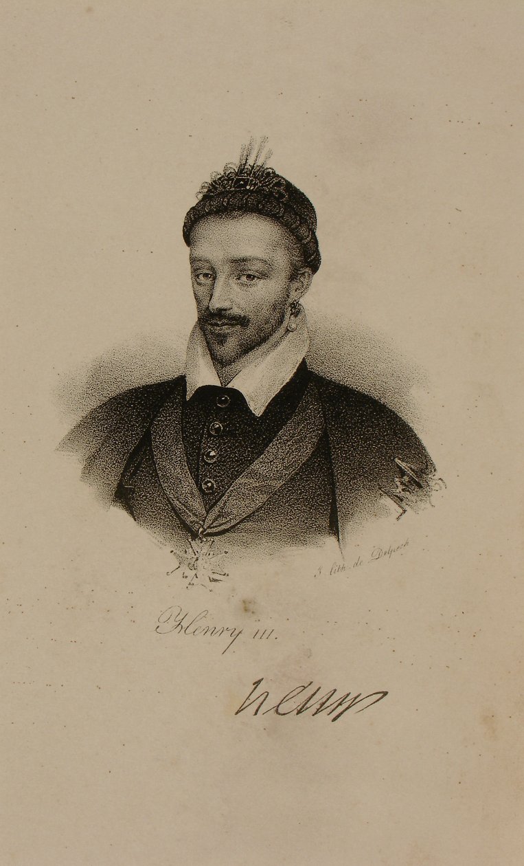 Rey Enrique III (1551-89) de Francia de Francois Seraphin Delpech