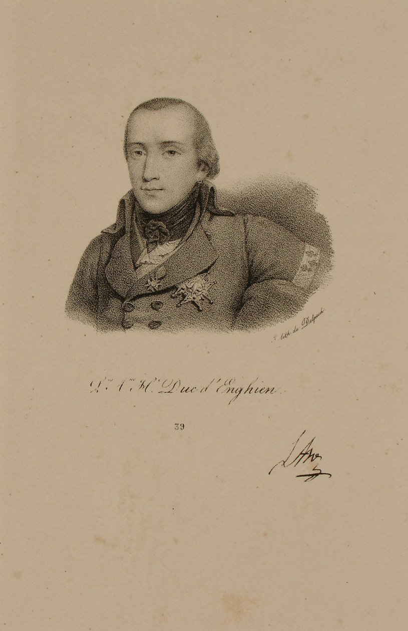 Louis Antoine Henri de Bourbon (1772-1804) Duque de Enghien con el Uniforme de Condé de Francois Seraphin Delpech