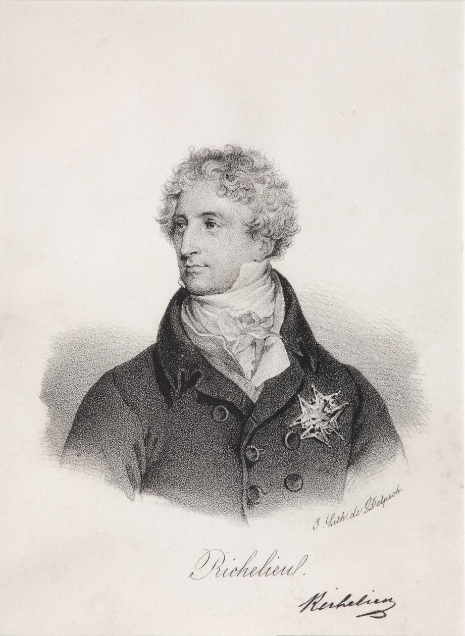 Retrato de Armand Emmanuel du Plessis, duque de Richelieu, 1820s de Francois Seraphin Delpech