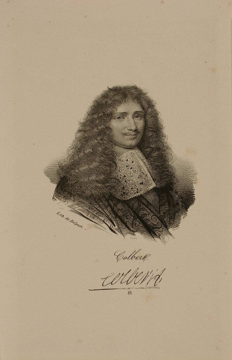 Retrato de Jean Baptiste Colbert (1619-83) de Francois Seraphin Delpech
