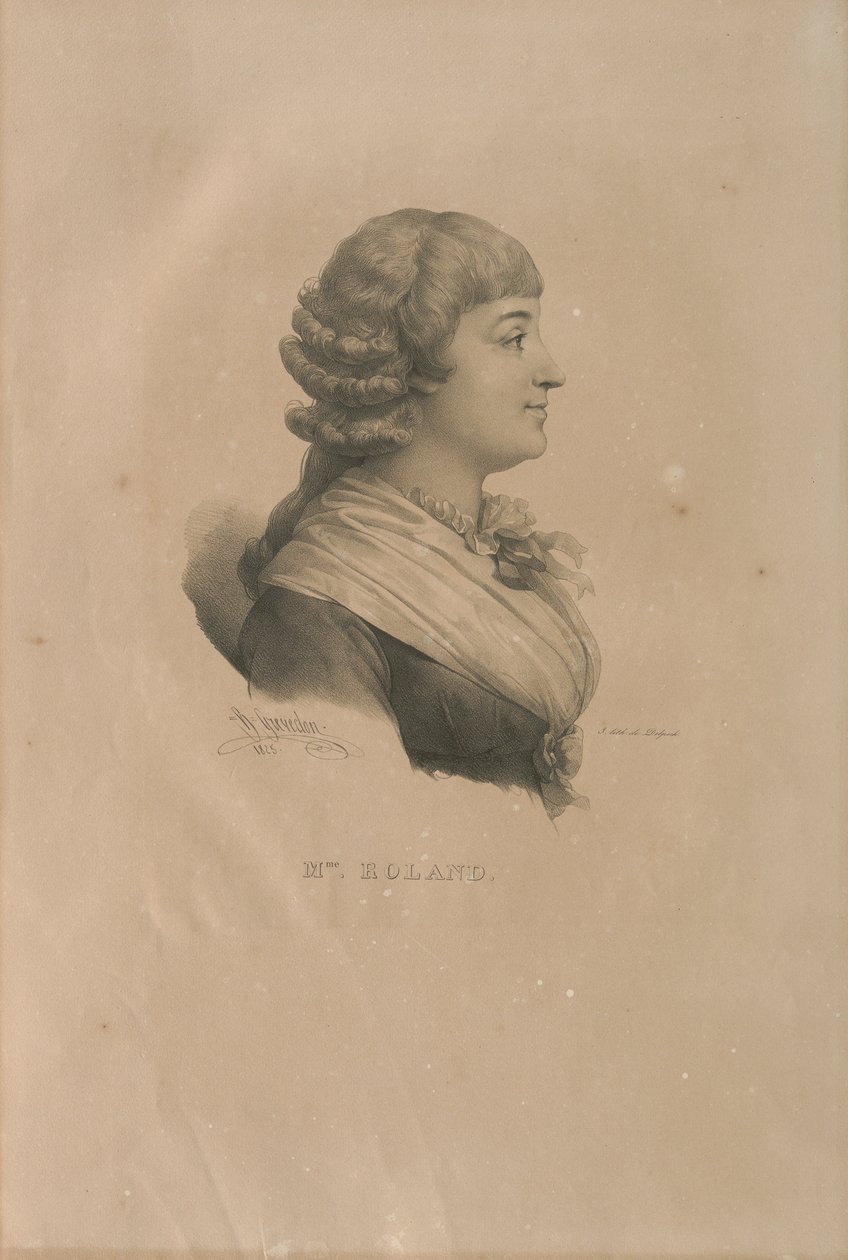 Retrato de Madame Roland 1754-1793, 1825 de Francois Seraphin Delpech