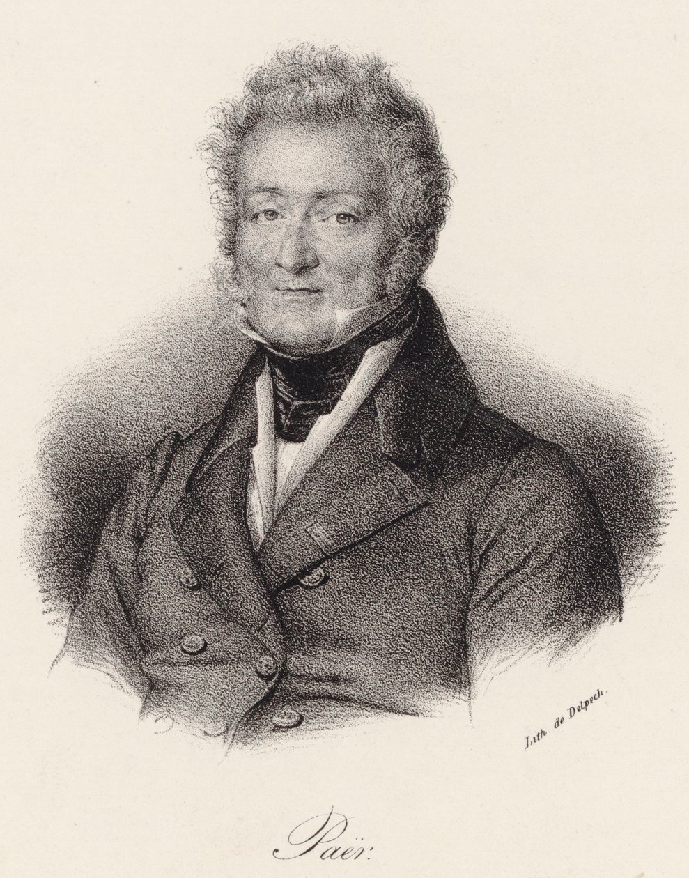 Retrato del compositor Ferdinando Paer de Francois Seraphin Delpech