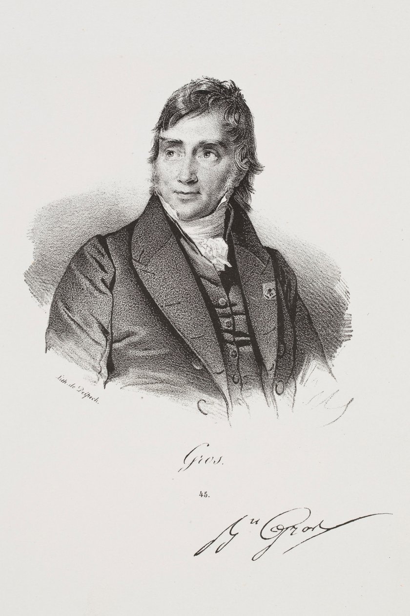 Retrato del artista Antoine-Jean Gros de Francois Seraphin Delpech