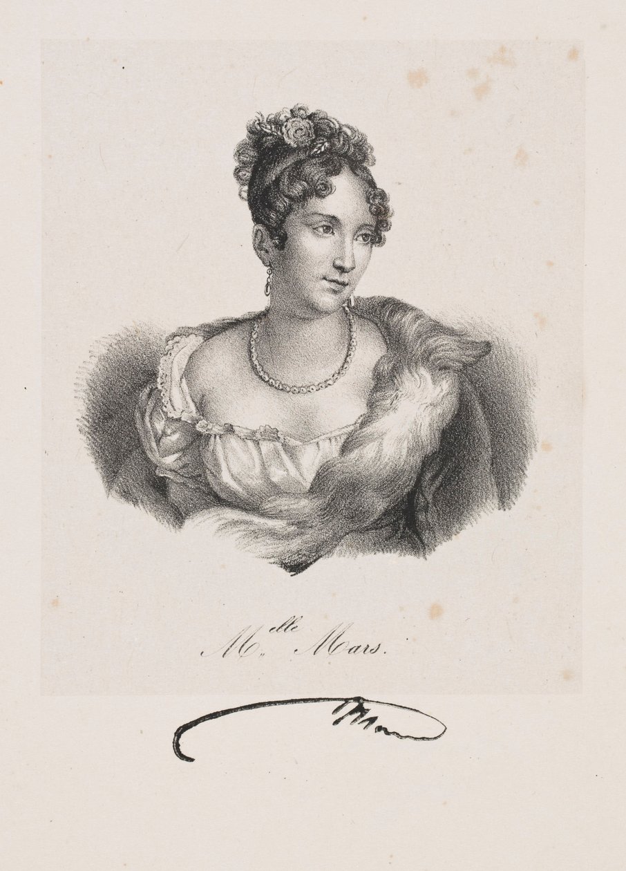 Retrato de la señorita Mars (seudónimo de Anne Françoise Hyppolyte Boutet Salvetat) de Francois Seraphin Delpech