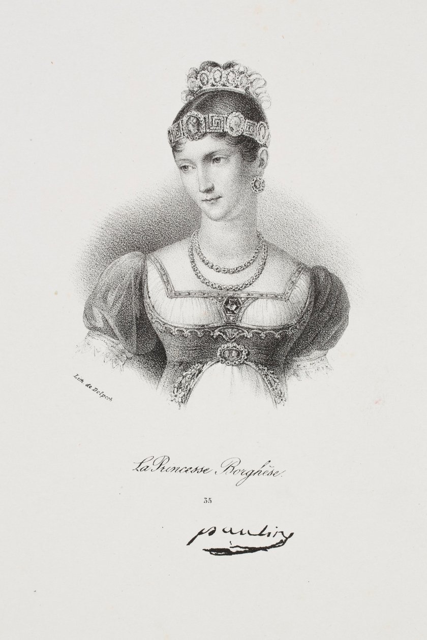 Retrato de la princesa Pauline Borghese (Marie Paulette Bonaparte) de Francois Seraphin Delpech