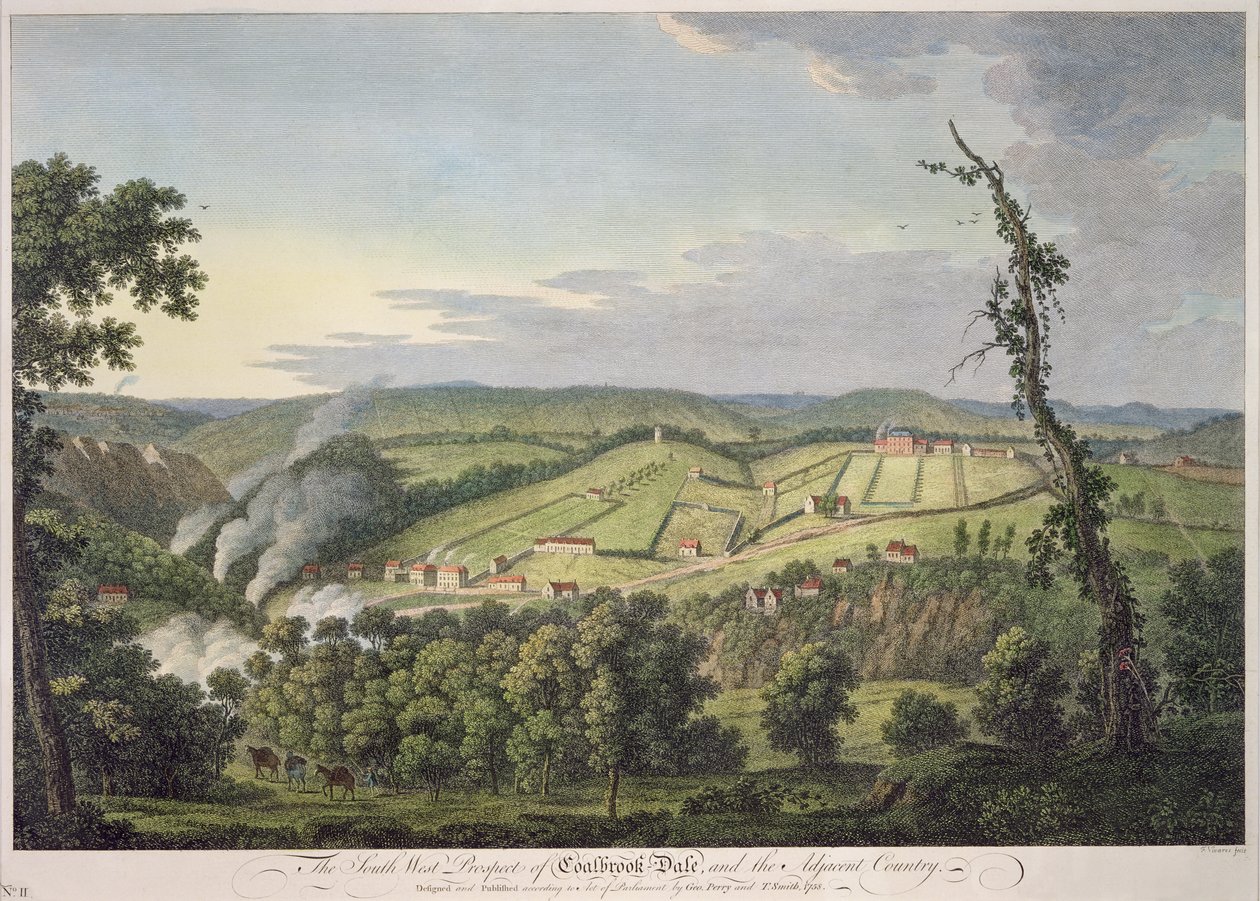 Perspectiva suroeste de Coalbrookdale de Francois Vivares