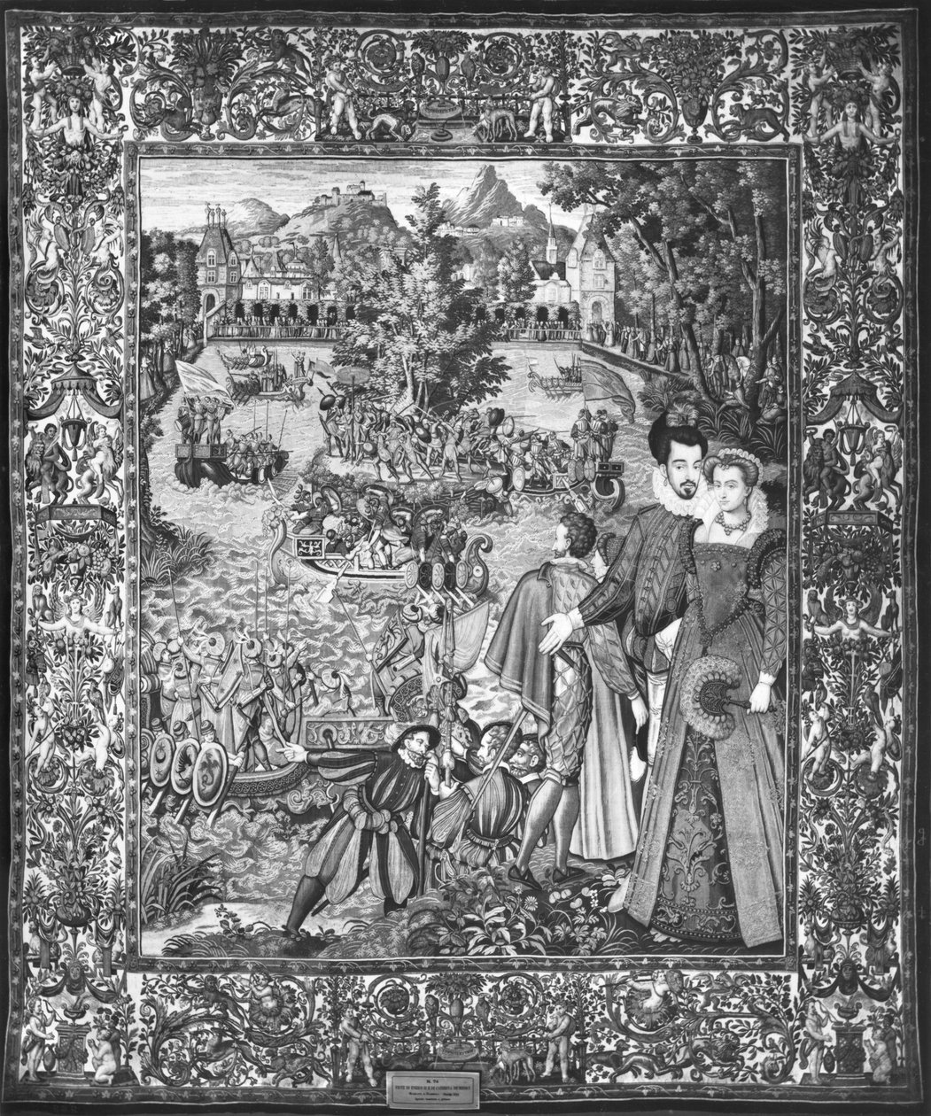 Festival acuático de Enrique III (1551-89) y Luisa de Lorena (1553-1601) Taller de Bruselas, c.1580 de Francois after Quesnel